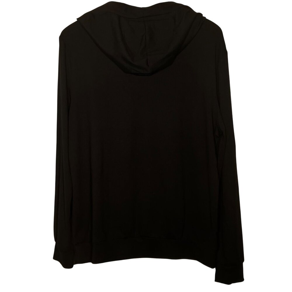 Ranlege Kissy Lips Large Black Long Sleeve Hood Lips Skull Pullover Fatal Kiss - Picture 2 of 15